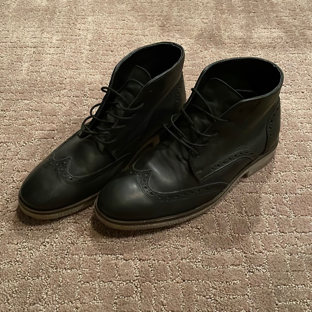Men’s ASOS black Brogue boots, size 8